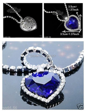 Neoglory Titanic Ocean Heart Necklaces Pendants For Women Crystal Rhinestone Jewelry Accessories Gift