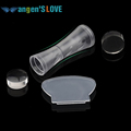 Double end Nail Art Stamper Pure Clear Jelly Silicone Nail Art Stamper Scraper 2 4cm 2