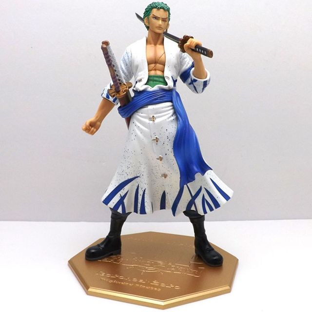 Одна часть Roronoa зоро пвх фигурку игрушки в коробку 23 см белый зоро Banpresto коллекция модель подарок бесплатная доставка