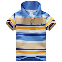 2016 Baby Boys Kid Tops T-Shirt Summer Short Sleeve T Shirt Striped Polo Shirt Tops Hot Sale