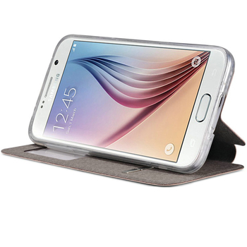 Etui z okienkiem dla Samsunga Galaxy S6 Edge | funkcja stojaka
