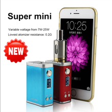 New Kangside Super Mini 25w mod Electronic Cigarette kit with 1800mAh Built-in battery 510 atomizer e-cigarette mini box mod
