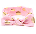 Gold Baby Cotton Headband Girls Knotted Head Wraps Jersey Knit Headwraps Gold Headband for Newborn Infant
