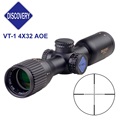 Discovery VT 1 4X32 AOE Tectical Gear Red Green Illuminated Mil Dot Reticle Riflescope Airsoft Red