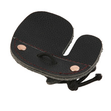 Cow Leather Archery Finger Guard Protection Pad Glove Tab Bow Shooting free shipping
