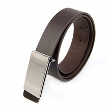 New Mens Faux Leather Metal Automatic Formal Buckle Dress Waist Band Strap Belts