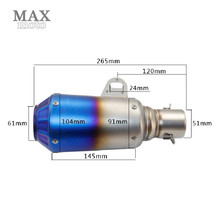Motorcycle Scooter Akrapovic escape pipe yoshimura Exhaust Muffler pipe 51mm GY6 CBR CBR125 CBR250 CB400 CB600 YZF FZ400 Z750