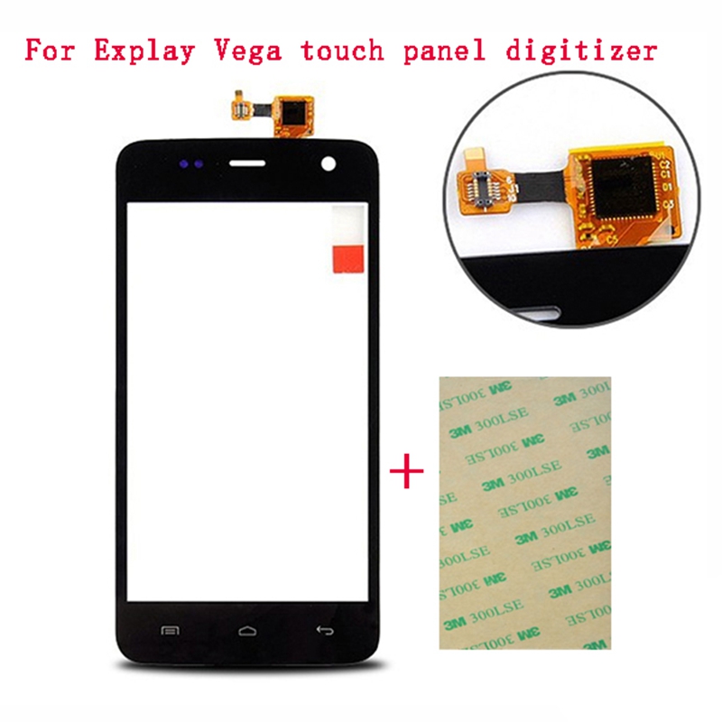Original Explay Vega Touch screen Digitizer Window Front Touchscreen Panel Sensor Glass Lens Replacement + Tape Free Shipping