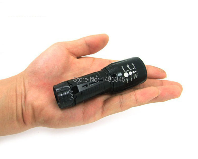 Free Shipping Mini Torch Zoomable Waterproof flashlight UltraFire CREE Q5 lanterna LED Tactical Flashlight Portable Bicycle