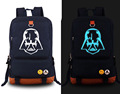 New Star Wars Backpack Anime Fashion Canvas Student Luminous Schoolbag Unisex Travel Bags