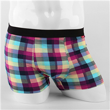 HOT Fashion plaid boxer mens underwear boxers cuecas Modal boxer men