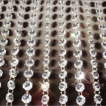 9Meters Garland Strand font b Hanging b font Crystal Glass Bead Curtain Diamond Chains Party Tree
