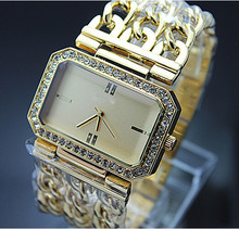 Clásico del oro de lujo plateado correa de malla vestido relojes para mujeres moda Casual reloj 2015 nuevo reloj de pulsera