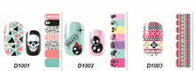 Nail Stickers Decals 2sheets lot Cartoon Skull Mix Designed Nail Foil Patch Full Adhesive Fingernails Wraps
