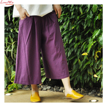 new summer leisure quality casual slacks women linen wide leg pants large size women slacks