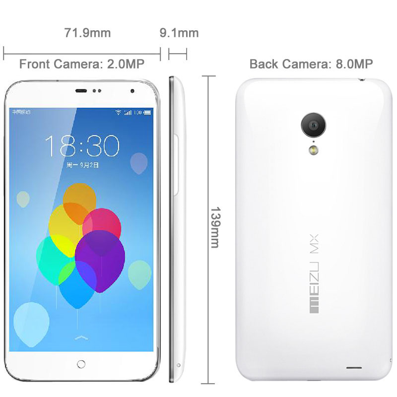  meizu mx3, 5,1 inch 3 g android 4.2 phablet 8  flyme os 3,0 ram 2  rom 32  1800 * 1080 wcdma  gsm  nfc