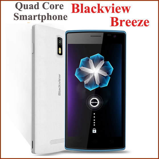 4 5 Smartphone Blackview Breeze Android 4 4 MTK6582 Quad Core 1GB 8GB ROM 8MP Unlocked