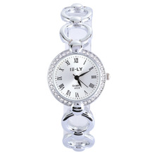 Hot Brand New Silver Watch Fashion Casual Women’s Watch Stainless Steel WristWatches Round Quartz Ladies Bracelet Dress Watch