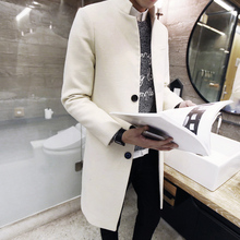 2015 Famous Brand Fashion Slim Fit Long Winter Male Jackets Wool Coats Thicken Warm Jacket Outerwear Mens Trench Coat MCT47