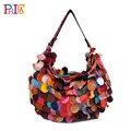 New 2014 Women Leather Handbags Patchwork Designer Brand Fashion