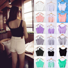 2015 Hot Summer Style Women Tank Crop Tops Short Fitting Vest Women’s Sexy Sport Camisole Bustier Crop Top Camiseta Feminina
