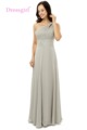 Dressgirl 2016 Cheap Bridesmaid Dresses Under 50 A line One shoulder Floor Length Silver Chiffon Beaded