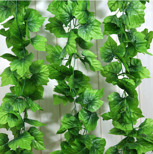 Buy 230cm / 7.5 ft Long Artificial Plants Green Ivy Leaves Grape Vine