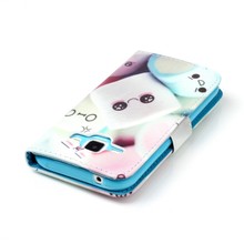 Luxury Painting PU Leather Case For Samsung Galaxy J1 J100 J100H J100F Smile Owls Flip Wallet