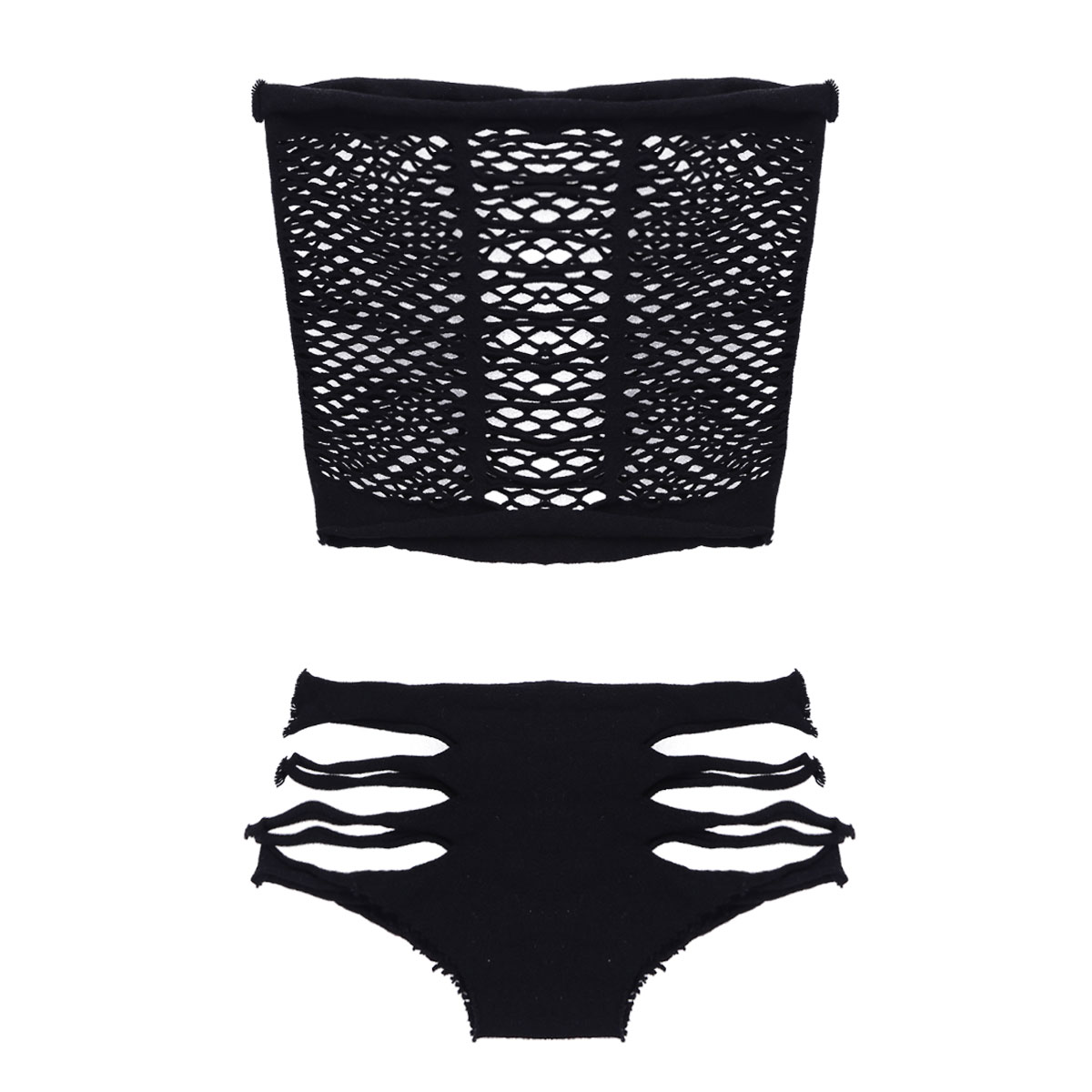 Hot Womens Transparent Fishnet Lingerie Sets Porno Hollow Out Stretchy