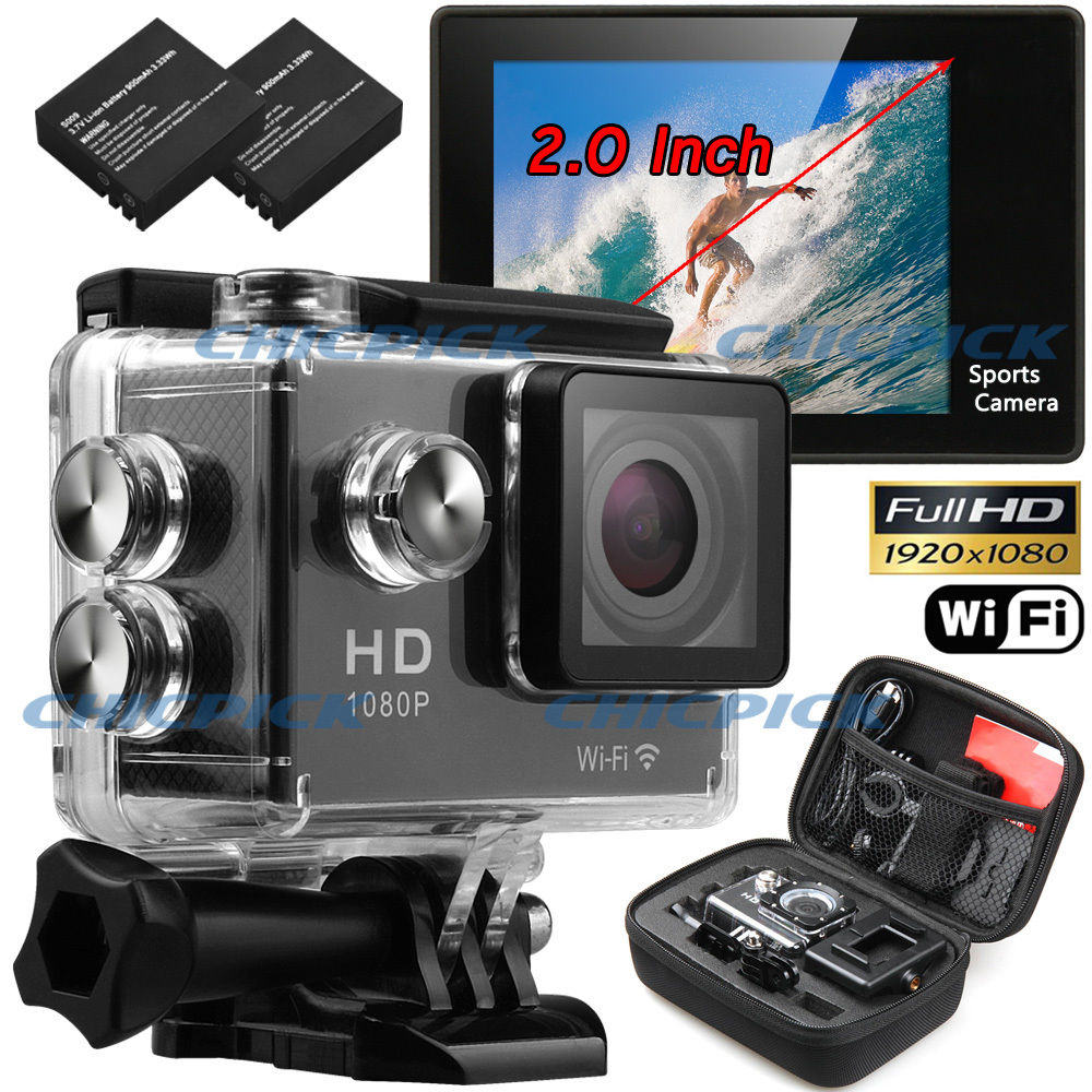 Waterproof WIFI SJ4000 Sports Camera Travel Kit Action DV 1080P Full HD Cam Set
