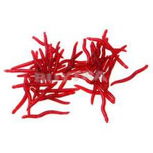 50pcs/lot 35mm Red Wriggler Earthworm Worm Lure Soft Bait Fishing Lure Trout Bream Bass Baits