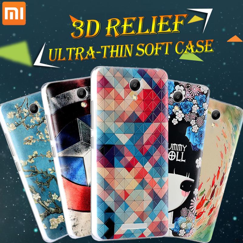 2015 new 3D silicon soft case For xiaomi hongmi redmi note 2 redmi note2 case cover