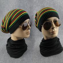New Korean Style Women Winter Beanies Winter Hats Unisex Rainbow Striped hat Bonnets Knit Beani Hat Colorful Hat For Man/Women