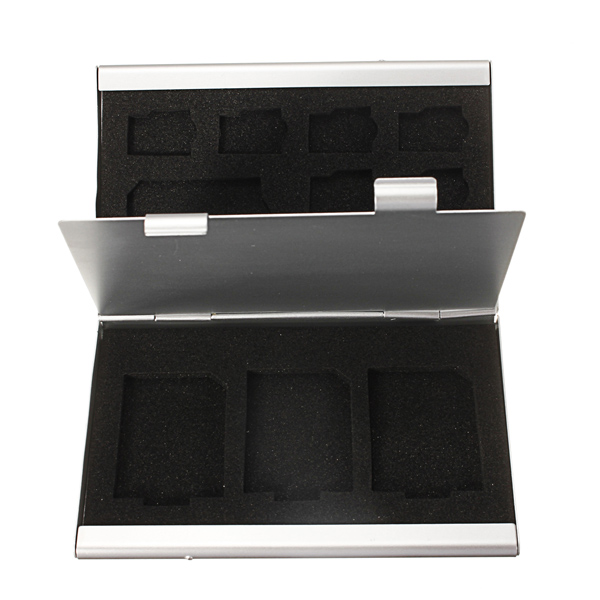 New Aluminum Micro for SD MMC TF Memory Card Storage Box Protecter Case 4x for SD