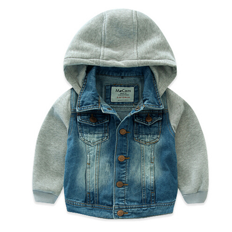 toddler boy hooded jean jacket