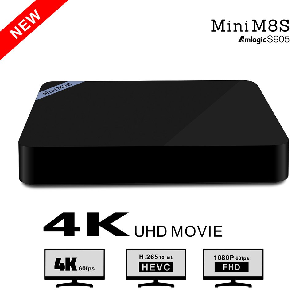 Mini M8S TV Box Set Top Box Amlogic S905 Android 5.1 Quad Core WiFi Bluetooth4.0 2GB RAM 8GB Smart Media Player With EU/US Plug