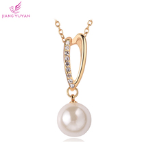 Fashion Pendant Necklaces For Women 2014 Trendy Crytsal Pearl Necklace Jewlery Accessories Christmas Gift Collares Dropshipping