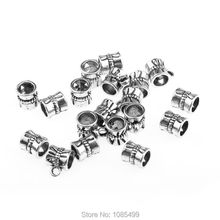 20Pcs tibetan silver cup flower hole hanger charms