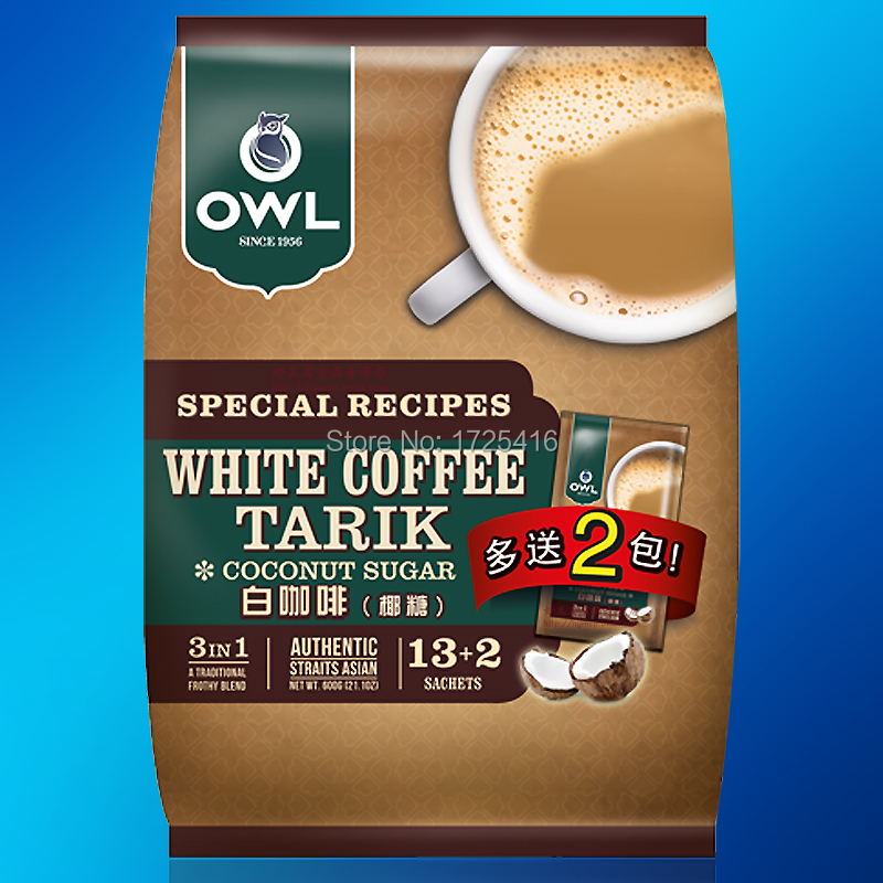 OWL owl Singapore Nanyang White Coffee 3 in 1 palm sugar 600 grams of instant coffee