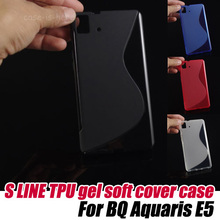 S Line TPU Gel Skin Cover soft Case for BQ Aquaris E5 / Fnac Phablet E5,Free Shipping