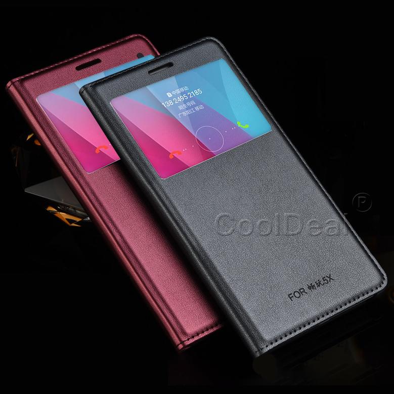 Original Style Luxury PU Leather Cover Cases For Huawei Honor 5X Play Smart Flip Case Mobile