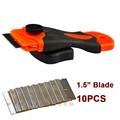 1 5 Inch Razor Triumph Scraper with 10Pcs Carbon Steel Blade Changeable Old Film and Glue