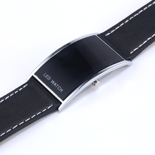 2016 Fashion Luxury Brand Unisex Men Women Arch Bridge Style LED Digital Date Faux Leather Strap