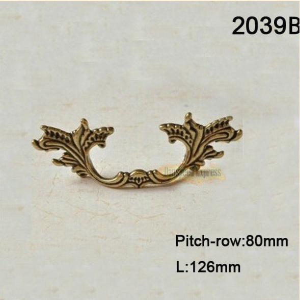 The Most Cheap Horizontal Palace Style Antique Bronzy & Silver Drawer Wardrobe Handle Pulls Knobs Hardware