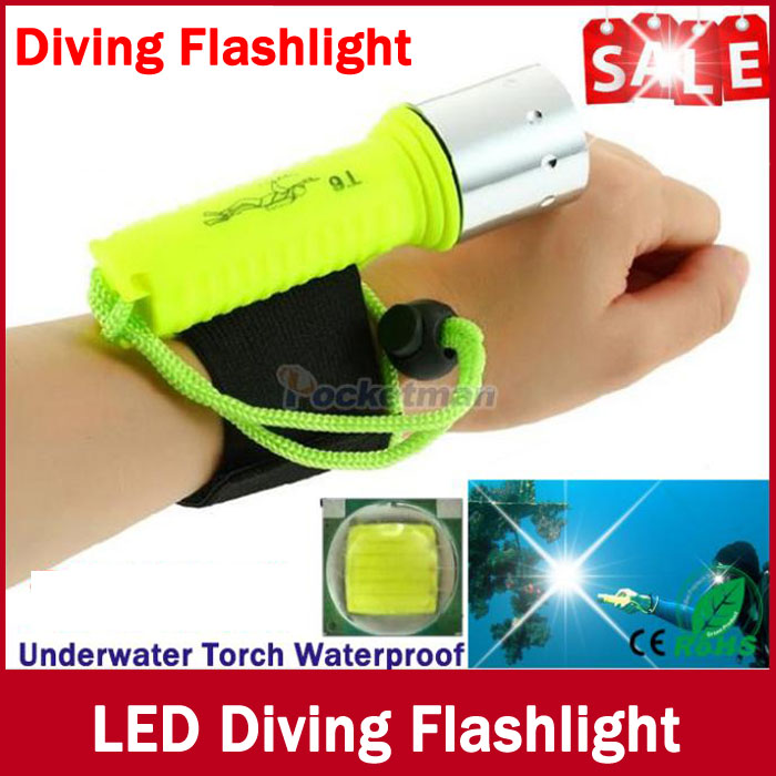 NEW Diving Flashlight 2100LM CREE T6 LED Waterproof Underwater Scuba Dive Torch Flash Light Lamp for Diving Free shipping