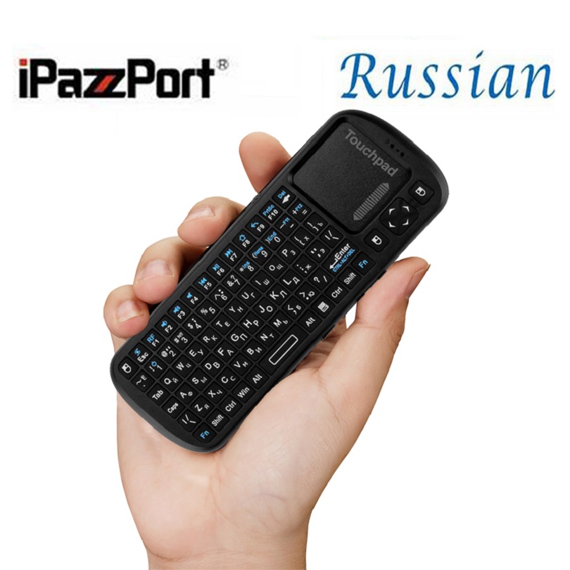 Russian layout wireless mini keyboard from iPazzPort 2.4Ghz laptop pc external wireless keyboard for Android Smart TV BOX