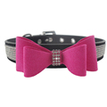New Soft Lovely Pet Products Dog Collar Bowtie Sparkly Rhinestone Decoration Adjustable Quick Release Puppy Necklace