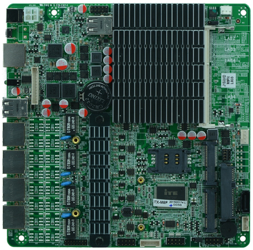 Купить 4 гигабитных Бей тропа soc j1800 мини-itx 4 lan плата за ...