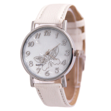 Creative 2015 Best Gift Watches For Women Girls Embossed Band Butterfly Pattern Ladies Quartz Watch Elegant
