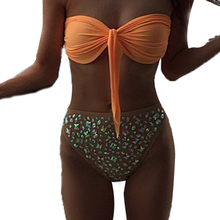 Rhinestone Bikini Rockabilly Crystal Swimsuit Biquinis Swimming Girls Swimsuits Maillot De Bain Tanga Beachwear Swimming Costume